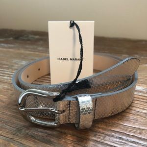 NWT Isabel Marant Zap Belt in Silver Size 75 🤍
